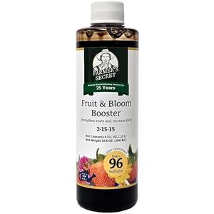 Farmer’s Secret Fruit & Bloom Booster Fertilizer (8oz) - Super Concentrated - Increases Flowering and Yield on All Varieties of Fruits, Vegetables and Flowers