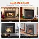 VEVOR Fireplace Screen Single Panel, Sturdy Iron Mesh Fireplace Screen, 35.6"(L) x28.4(H) Spark Guard Cover,Simple Installation,Free Standing Fire Fence Grate for Living Room Home Decor Modern