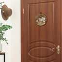 TLESKE Vintage Fall Pumpkins Round Wall Art Decor Framed 10x10, Autumn Rustic Farmhouse Canvas Wall Art Prints Artwork, Thanksgiving White Pumpkins Wall Hanging Room Door Decor for Living Room Bedroom