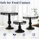 Set of 9 Cake Stands Metal Cupcake Stand Set Multiple Styles Candy Fruit Display Tower Dessert Plate Cake Serving Tray for Birthday Party Wedding Anniversary Baby Shower Engagement (Black)