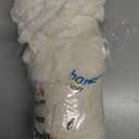 decorUhome Soft Fleece Cream White Throw Blanket for Couch, Cozy Fluffy Plush Flannel Striped Blanket for Sofa Bed, Lightweight Decorative Ribbed Fuzzy Blanket for Woman, 50x60 Inches