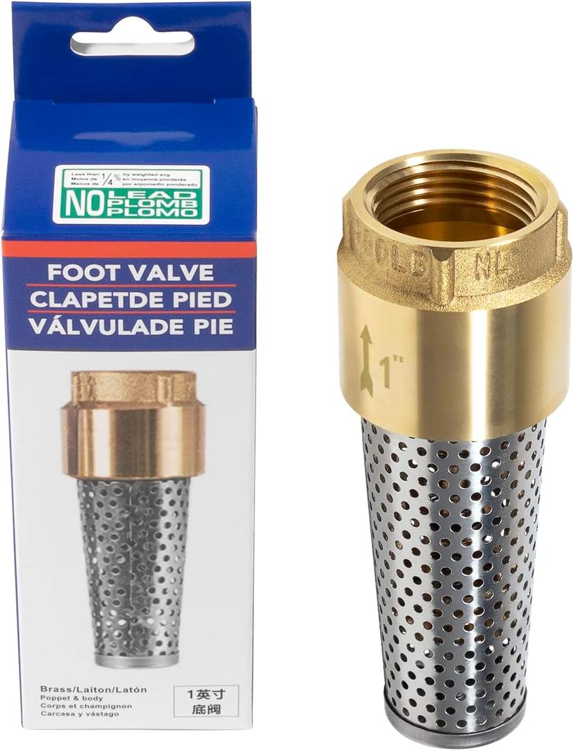 Foot Valve, 1" Female connection Works with all brands of Pumps