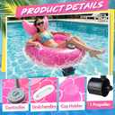 Motorized Pool Float for Adult, Pool Inflatable Lounger Chair Electric River Tube Floating with Pusher Handles Cup Holder and Pump for Party Beach Summer Fun, 47.24" x 47.24"