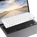 Insten Keyboard Cover Protector Compatible with 2020 Macbook Air 13", Ultra Thin Silicone Skin, Tactile Feeling, Anti-Dust, White