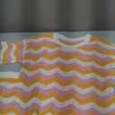 2 Piece Sets for Women Short Sleeve Striped Crochet Cover Up Tied Shorts Beach Clothes (White, S)