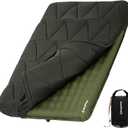 KingCamp Gorgeous Double 6.7" Camping Mattress with Washable Foam Cover, Extra-Thick Full Size Inflable Mattress with Pump Sack, Portable Double Mattress for Camp Outdoor Tent, Car & Guest