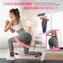 WOQQW Resistance Bands Set - Ankle Resistance Bands with Cuffs for Legs & Glute Workout, Fabric Booty Bands for Women, Home Gym Exercise Equipment for Hip, Pilates, Fitness, Yoga, Physical Therapy
