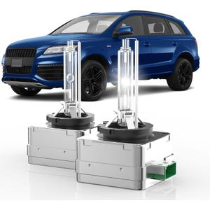 Fit for 2010-2015 Audi Q7 D3S HID Xenon Headlight Bulbs, 350% Brightness, High Low Dual Beam Light Bulb, 6000K Cool Bright White, Plug-N-Play, of 2