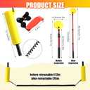 Leitee 2 Pcs Ice Fishing Safety Picks Kit Retractable Ice Safety Pick with Whistle Winter Scooper with Long Handle Emergency Gear Accessories for Sled