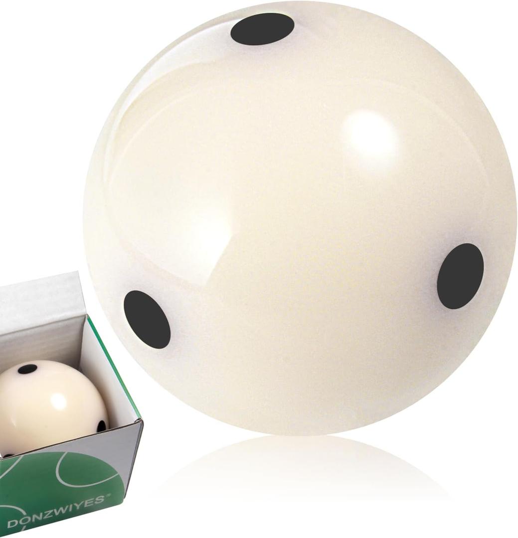 Pro-Cup Pool Cue Ball 2 1/4" 6 Black Dots AAA-Grade Regulation Size Pool Billiard Training Cue Ball(1 Pack)