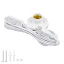 1PC E26/E27 Light Socket, 9.8ft Hanging Light Extension Cord Base with Switch, Plug-in Lamp Holder Spiral Bulb Base for Desktop, Bedroom, Living Room, Kitchen, Workroom, Basement, 1 Pack