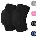 Volleyball Knee Pads for Women, Men, Youth, Girls, Kids, Knee Brace for Volleyball Basketball Football Dance Yoga Tennis Running Cycling Workout Climbing Wrestling (Small, Black), 2 Pcs