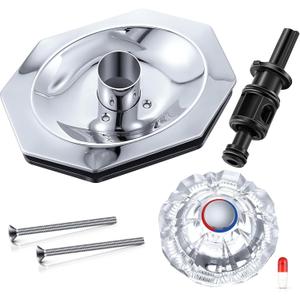 Dreyoo Compatible with Price/Pfister Avante Trim Kit, Applied for Tub and Shower Faucet, Push Pull Shower Valve Parts with Cartridge, Escutcheon, Screws, Sleeve, Handle and Gasket (Chrome)