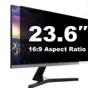 23.6 inch Computer Privacy Screen (16:9) - Black Security Shield - Desktop Monitor Protector - UV & Blue Light Filter by Akamai (23.6 inch Diagonally Measured, Black)