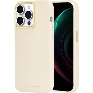 Case-Mate iPhone 15 Pro Case - Silicone Beige [12ft Drop Protection] [Compatible with MagSafe] Magnetic Cover with Soft Silicone Material for iPhone 15 Pro 6.1", Anti-Scratch, Shockproof, Slim