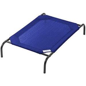 Coolaroo Original Elevated Dog Bed - Breathable Off-The-Ground Pet Bed with Cooling Fabric, Joint Relief & Moisture-Resistant Fabric, 100% Recyclable, Easy Clean, Aquatic Blue, Medium