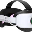 BUSQUEDA Elite Strap with Battery for Oculus Quest 2,8000mAh Extend 9hrs Playtime,Fast Charging VR Power,Counter Balance&Adjustable Head Strap for Enhanced Support and Comfort in VR