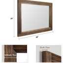 Hand-Made Wooden Spliced Wall Mirror for Bathroom, Rustic Farmhouse Vanity Mirror, Décor Wall Art, Solid Wood Frame, Vertical or Horizontal Hanging
