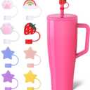 8Pcs Silicone Straw Cover Set for Brumate Era 40 Oz,12mm Straw Toppers for Brumate Tumbler,Pentagram Straws Covers Cap for Tumblers,Colorful Straws Covers Compatible with Brumate Era Accessories (regular)