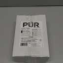 PUR Plus Vertical Faucet Mount Water Filtration System, Lead-Reducing Water Filter For Sink Faucet, Easy Install, 100 Gallons, Compatible with Sinks with External Aerators, Grey