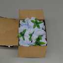 50 Pcs Artificial Flowers, 3.2 Inches Silk Rose Head Flowers Fake No Stem for Wedding Bridal Bouquet Home Floral Decor DIY Centerpieces Arrangements Party Tables Decorations(Black)