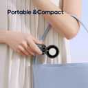 Rican Handheld Portable Fan with Cooling,1-100 Speeds,3 IN 1 Neck/Desk/Hand Held Fan Rechargeable USB Personal Small Mini Pocket Turbo Fans for Travel,Gifts for Women Camping Outdoor (Black(Foldable Style))