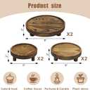 6 PCS 5/6/8 Inch Wooden Risers for Display Wood Pedestal Stand Round Mini Tray Stand Rustic Riser Tray Tiered Tray Decor for Party, Wedding, Birthday, Baby Shower,Home Dcor