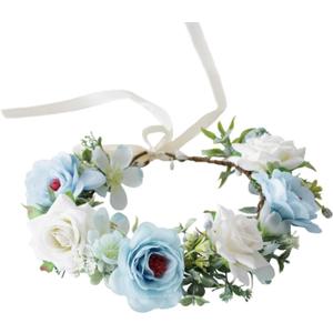 Vivivalue Floral Crown Women Flower Headband Floral Headpiece Halo Wedding Party Festival Photos