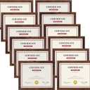 Giftgarden 8.5x11 Picture Frame Brown Set of 12, Multi Rustic Walnut Wood-Color 8.5 x 11 Frames Bulk for Award Certificate Document Diploma, Wall or Tabletop Display