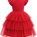Arshiner Toddler Tutu Dress Girls Fluffy Tiered Summer Dresses Cute Party Tulle Sundress for Kids 2-7Y (6-7 Years)