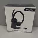 (2025 Upgraded) Wireless Headset with Mic for Work, Bluetooth Headset with Noise Canceling Microphone with Dongle, Charging Base & Mic Mute, Wireless Headphones for Work from Home/PC/Computer