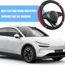 2 x Zpana Bling Car Steering Wheel Cover, Crystal Rhinestones Elastic Stretch Vehicle Steering Wheel Protecter for Women Girl, Automotive Interior Accessories, Universal for SUV Sedan Truck (Red)