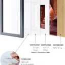 Egofine 9x12 Picture Frame Made of Solid Wood Covered by Plexiglass, Wood Frame for Pictures 5x7/6x8 with Mat or 9x12 without Mat, Tabletop and Wall Mounting Display, Dark Grey