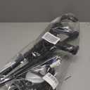 PEPE Mobility - Folding Crutches for Travel (x2 Unit, Open Cuff), Aluminum Adjustable, Black