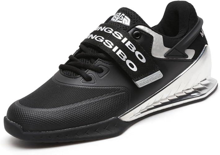 Weight Lifting Shoes for Heavy Weightlifting Gym Powerlifting for Crossfit Lifting Training Footwear for Men Squat with Rubber Non-Slip Sole 9.5