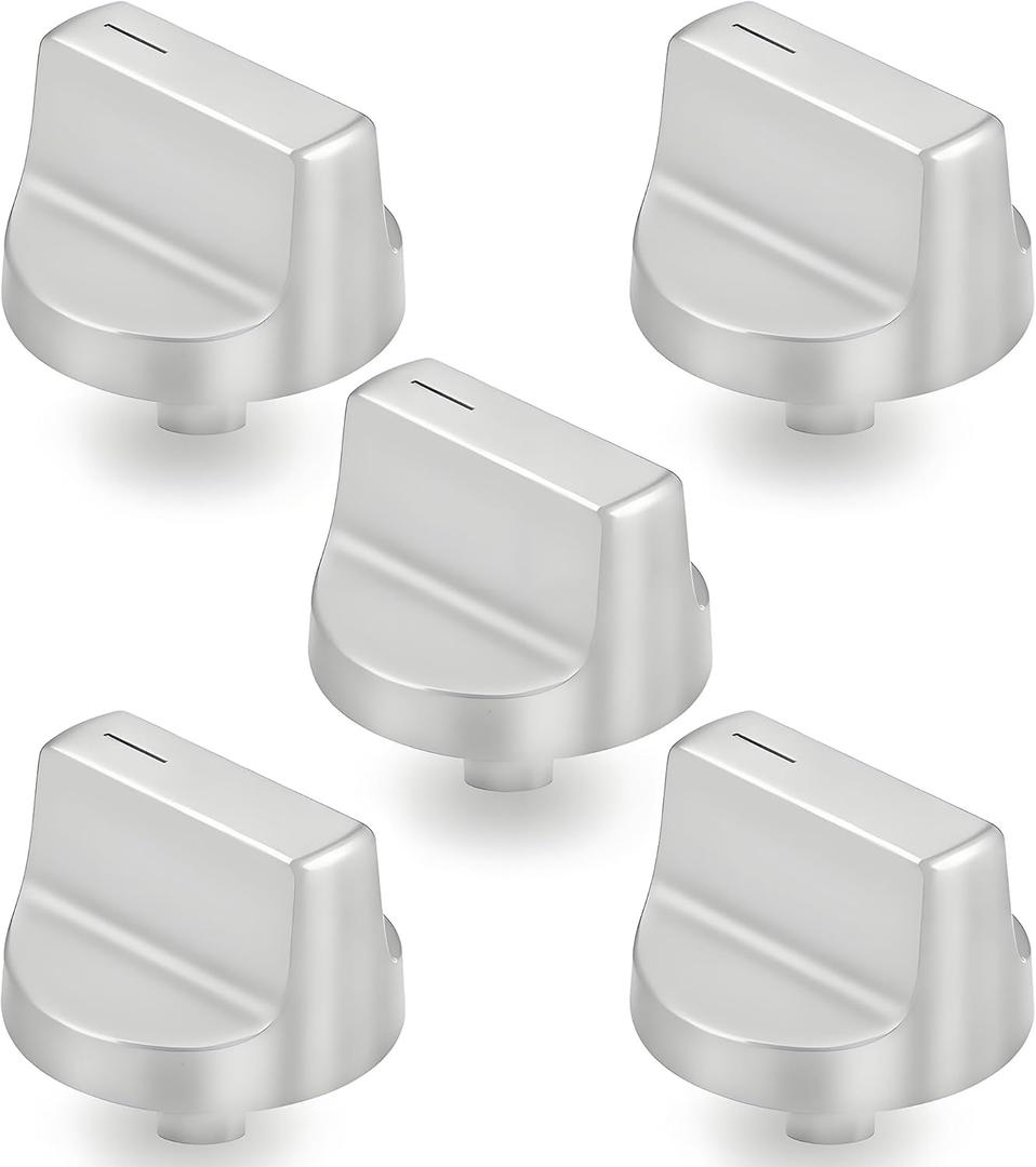 W11366438 Stove Knobs Compatible with Whirlpool Electric Range Burner Control Knob WCG55US0HS00 WCG55US0HS05 WCG55US6HS00 WCG55US6HS05 WCG77US0HS00 WCG77US0HS05 Gas Stove Knobs - 5PCS