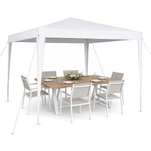 10x10 Outdoor Canopy Tent with Pole Frame, Backyard Party Tent (Not Pop Up)