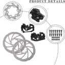 Bike Disc Brake Kit, Mechanical Disc Brakes Aluminum Alloy Caliper Mechanical Disc Brake Caliper Set Front And Rear For Electric Bike Mountain Bike Road Bike Folding Bike (4 pcs set)