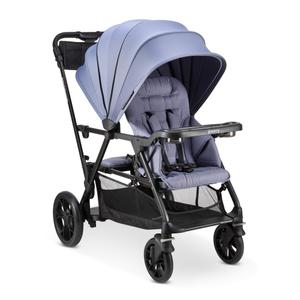 Joovy Caboose RS Sit & Stand Double Stroller for Children Up to 55 lb. with All-Terrain Wheels, UPF50+ Sun Canopy & Magnetic 5-Point Safety Harnesses, Slate