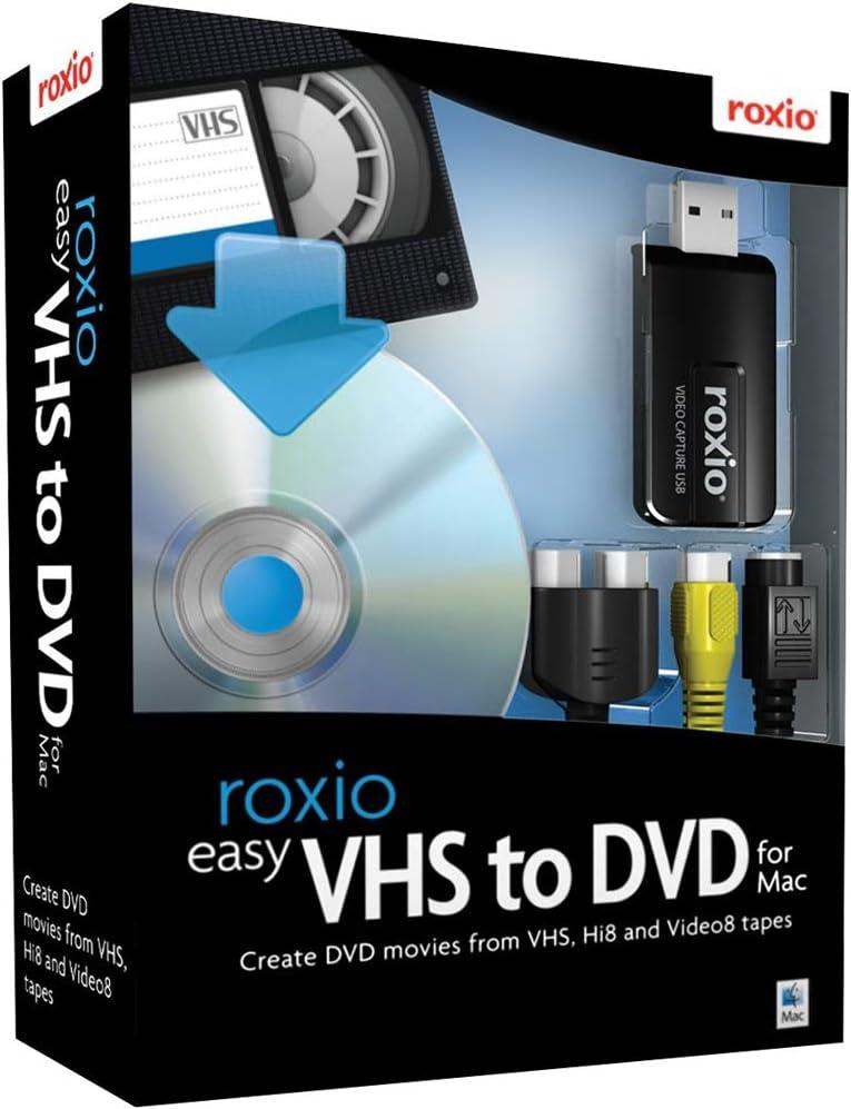 Roxio Easy VHS to DVD for Mac | VHS, Hi8, V8 Video to DVD or Digital Converter [Mac Disc]