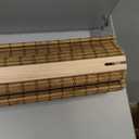 UNISHADES Bamboo Roman Shades w/Valance, 30.5" W × 64" H, Highfield Teak