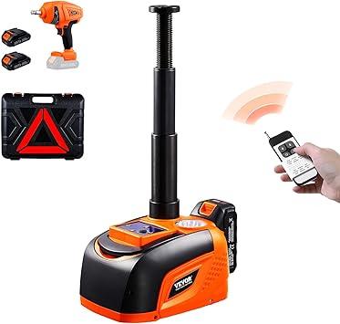 VEVOR Electric Car Jack, 5 Ton/11023 LBS Hydraulic Jack Lift with Electric Impact Wrench, Built-in Inflatable Pump, and LED Light for SUV MPV Sedan Truck Change Tires Garage Repair.Missing parts.