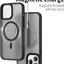 Gyizho Magnetic Case for iPhone 11 Pro Case [10FT-Grade Drop Tested & Compatible with MagSafe] Translucent Matte Back, Anti-Fingerprint Anti-Scratch 5.8 Inch, Black