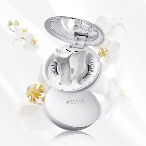 WOSADO Soft Magnetic Eyelashes Kit with Applicator, [Orchid] 22mm Reusable Glue-free Wispy Magnetic Lashes, Cruelty-free False Lashes, Waterproof, Lightweight, Suit for Heavy Makeup