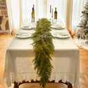 6FT Cedar Garland Christmas Winter Artificial Faux Greenery Garland for Table Mantle Stairs Fireplace Wall Decor Outdoor Indoor Porch Home Decorations