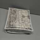 Freyja Washable Rugs 3x5 Area Rug, Soft Non Slip Distressed Indoor Door Mat, Vintage Thin Floral Rugs for Bedroom Bathroom Floor Kitchen Entryway Laundry Room Decor (Rustic Brown)