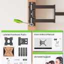USX Mount TV Wall Mount for Most 26-60 Inch TVs up to 77 lbs, Full Motion Wall Mount TV Bracket with Swivel Tilt Single Stud Design for Corner, Max VESA 400x400mm fit Most 32 40 42 43 50 55 60 TVs