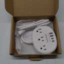 European Travel Plug Adapter with USB C, Multi Country Outlet Adapter with 3 AC Outlets and 4 USB Ports, Type C Plug Adapter for US to Most of Europe Iceland Spain Italy France Germany etc