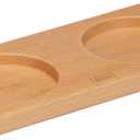 2 x Tray for Salt and Pepper, Beech Wood Salt & Pepper Mill Tray, Wooden Salt Pepper Grinder Holder and Rest, Salt & Pepper Mill Set Accessories, Best Trays for Mills Shakers Storage, Square Corners