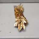 Ling's moment Artificial Golden Branches Box Set, 33pcs with 7 Kinds of Faux Greenery Picks for DIY Bridal Bouquets Wedding Floral Arrangement Table Centerpieces, Golden